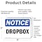 Signmission Drop Box, 5 in W x Rectangle, Vinyl Decal OS-2PACK-NS-D-35-L-11565 - alternate 3